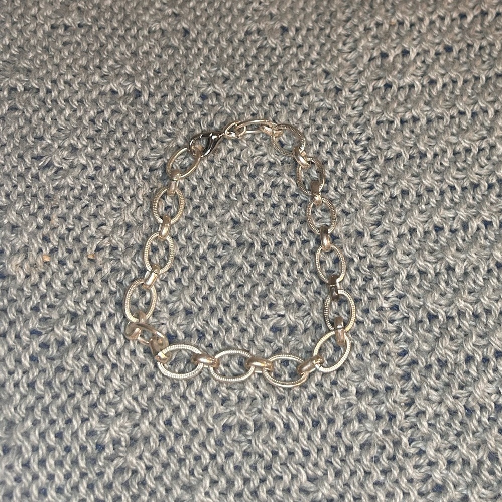 Hand Crafted Silver Tone Chain Bracelet